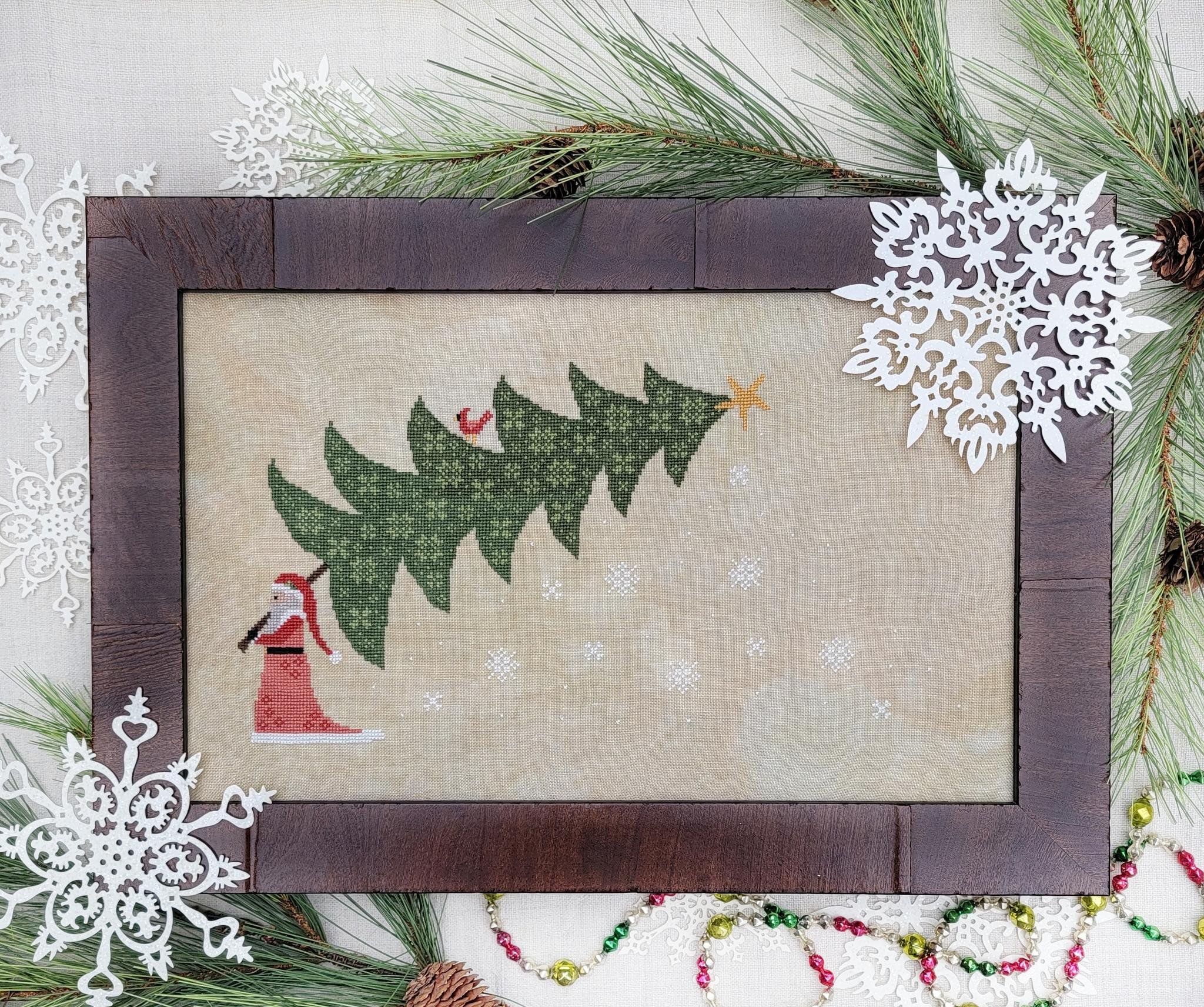 Delivering Christmas - Cross Stitch Pattern, zoomed in. Select this picture to zoom back out.