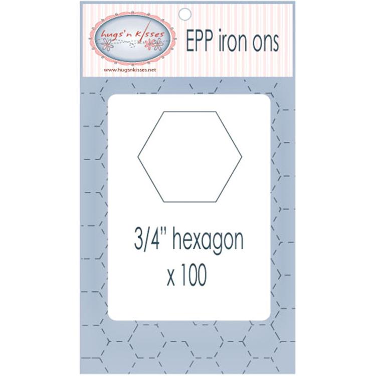 Iron On 3/4" Hexies 100ct English Paper Piecing Template