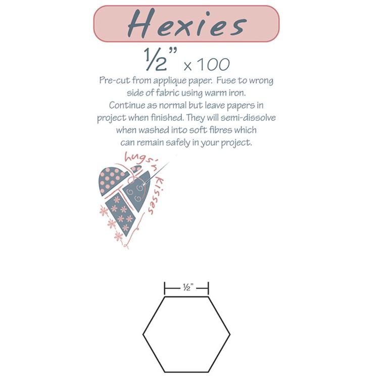 Iron On Hexies 100 ct 1/2" - English Paper Piecing