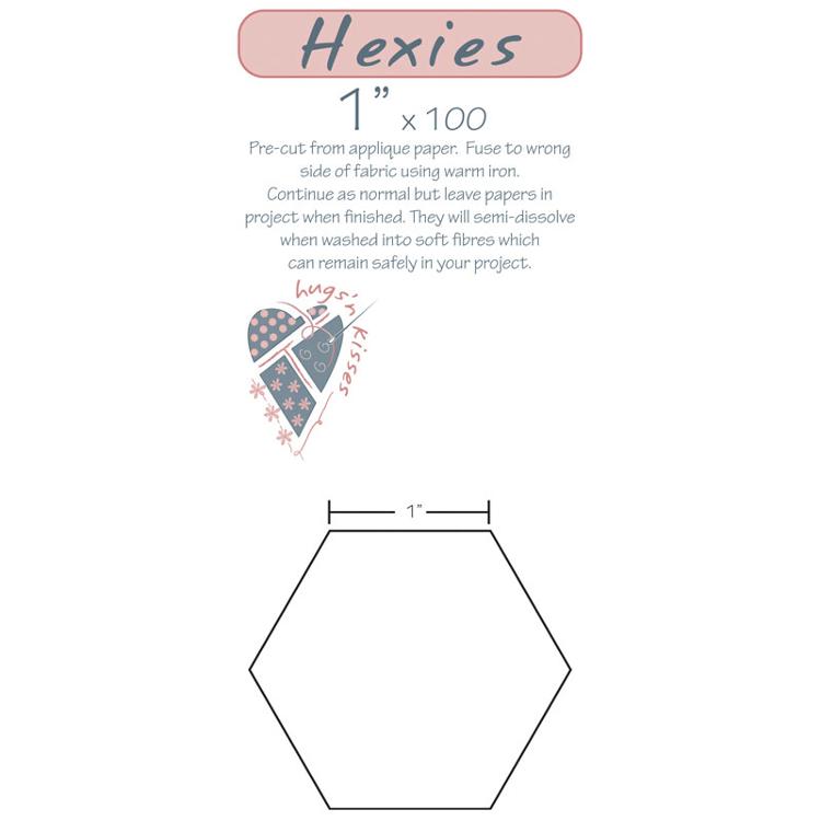 Iron On Hexies 100 ct 1" - English Paper Piecing 