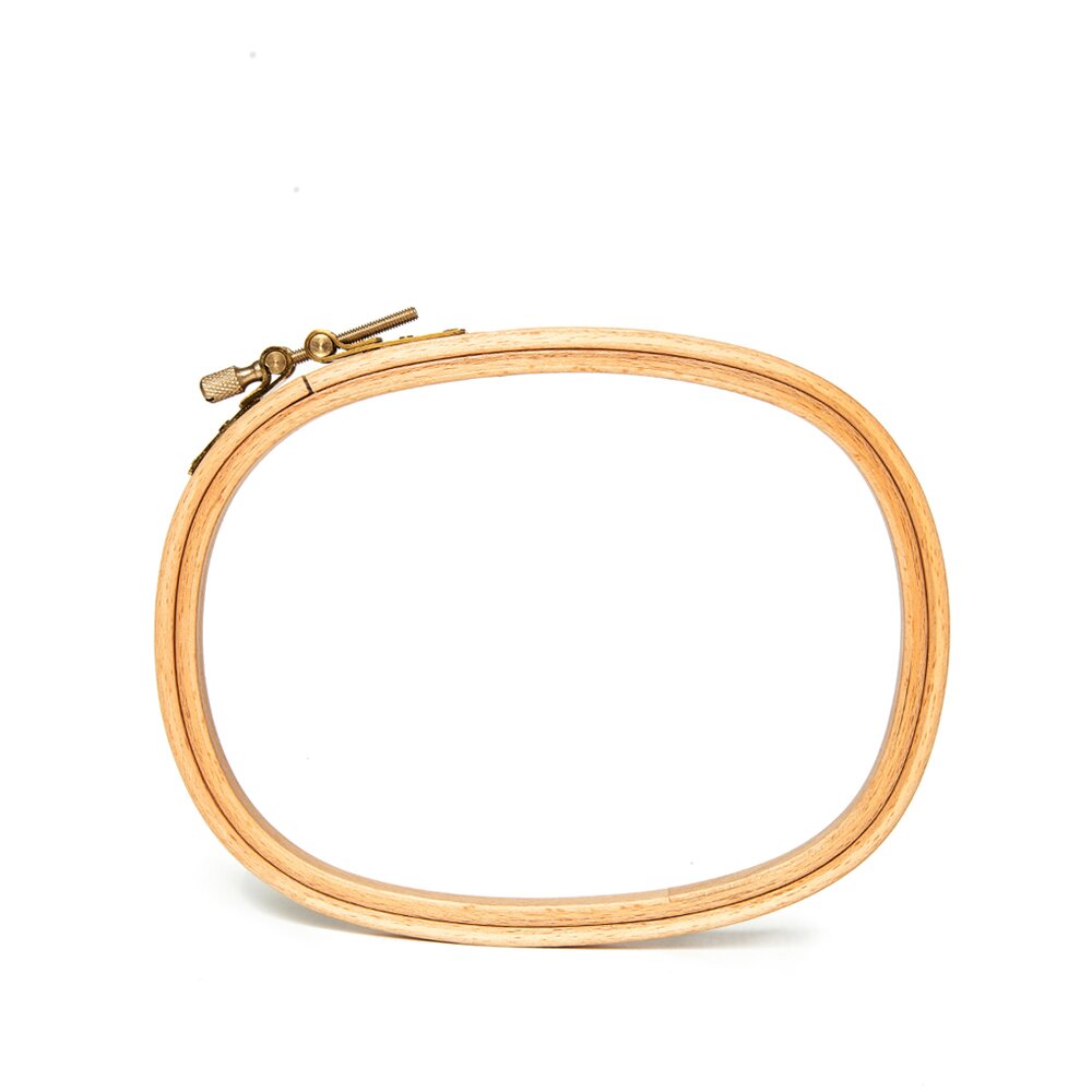 Square-Round Wooden Embroidery Hoop 7" x 5.5"