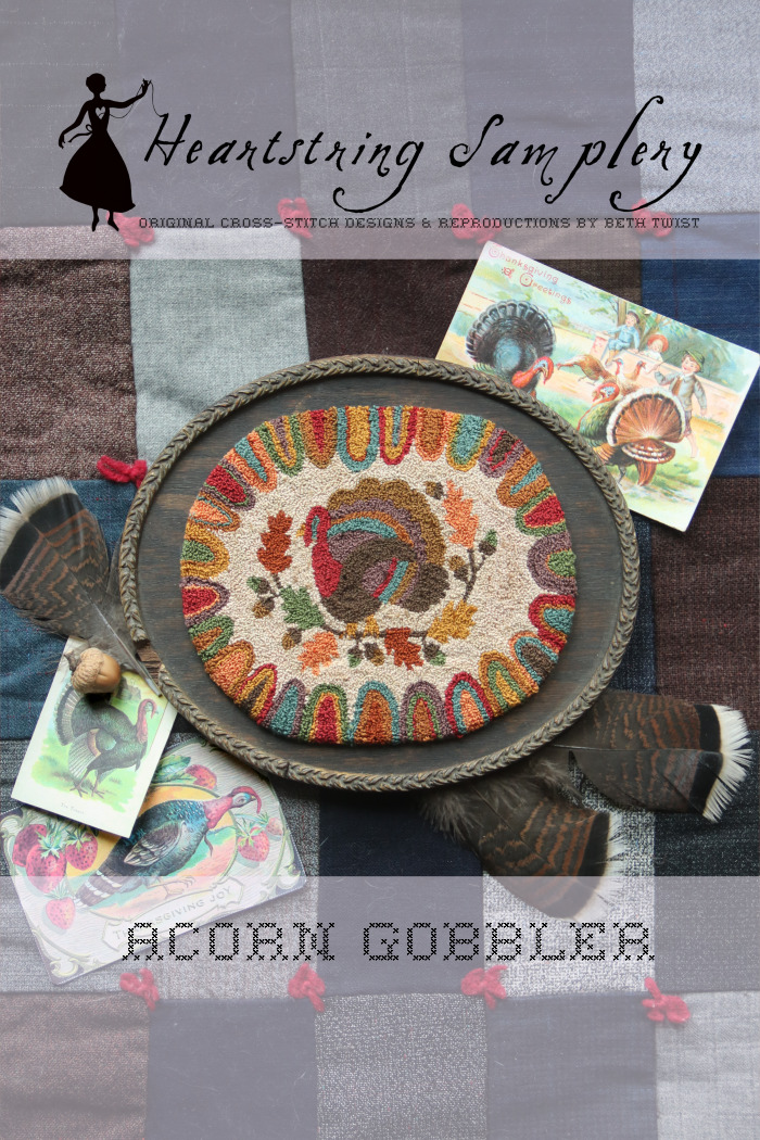 Acorn Gobbler - Thanksgiving Punch Needle Pattern