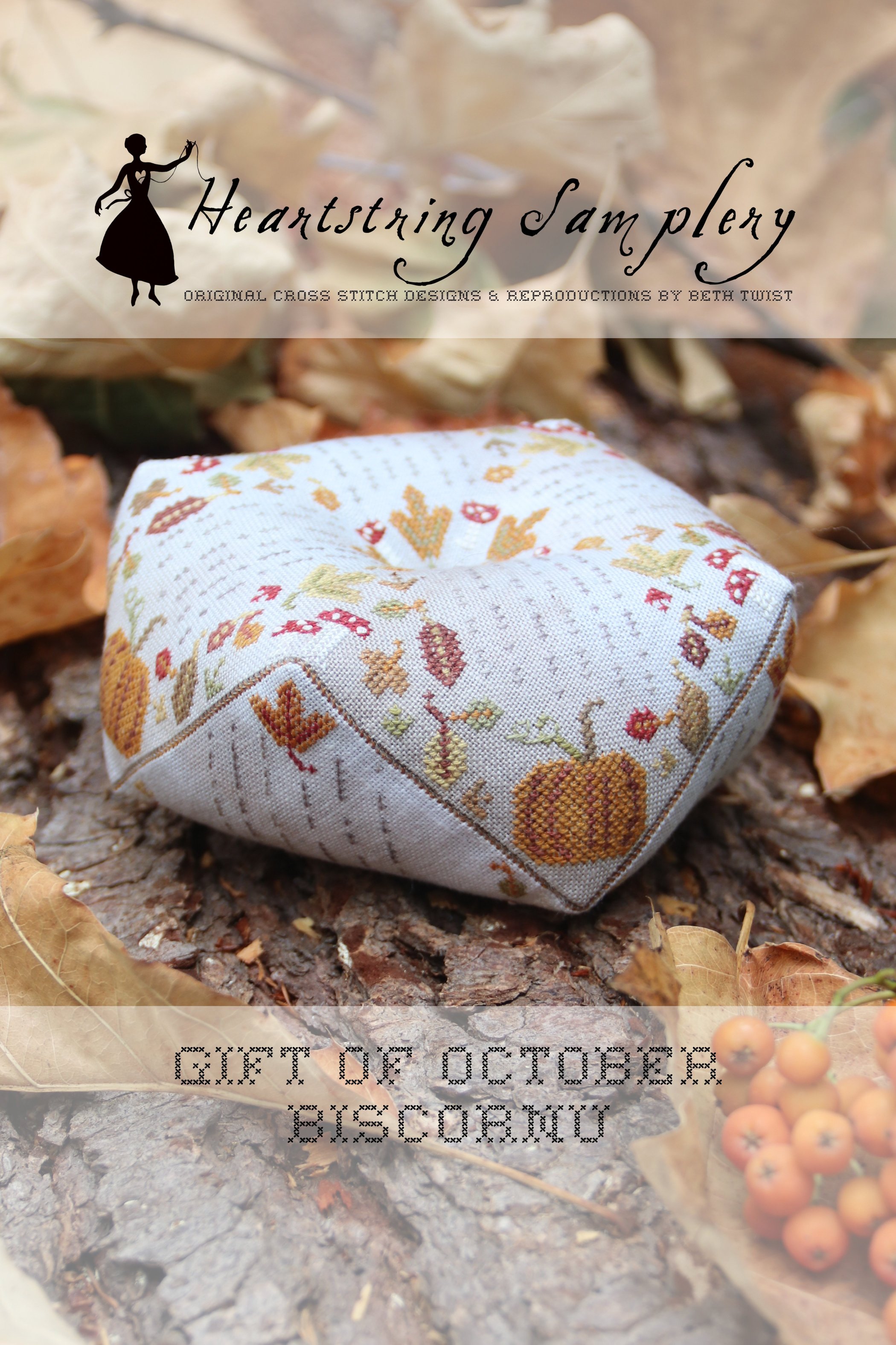 Gift of October Biscornu - Cross Stitch Pattern