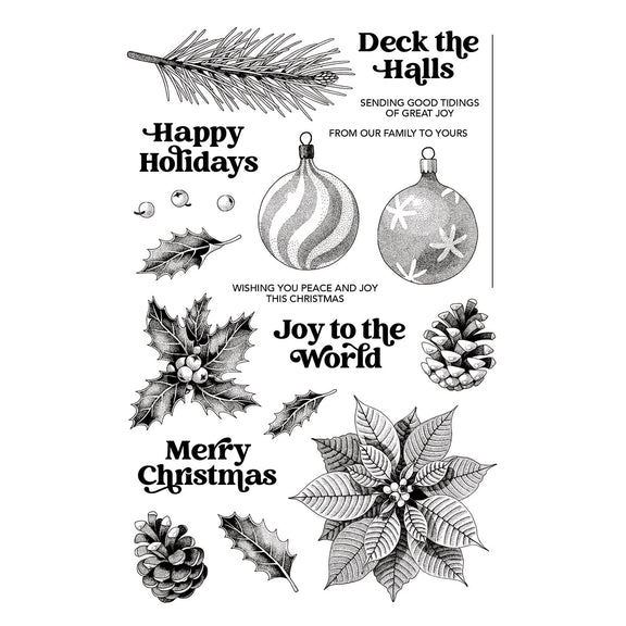 Ranger Halftone Holiday - Clear Stamp 