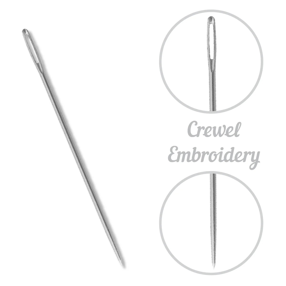 Crewel Embroidery Needles Size 4 - 12 ct. , different perspective #1, zoomed in. Select this picture to zoom back out.