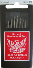 Crewel Embroidery Needles Size 3/9