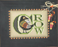 Vintage Halloween Crow - Cross Stitch Pattern