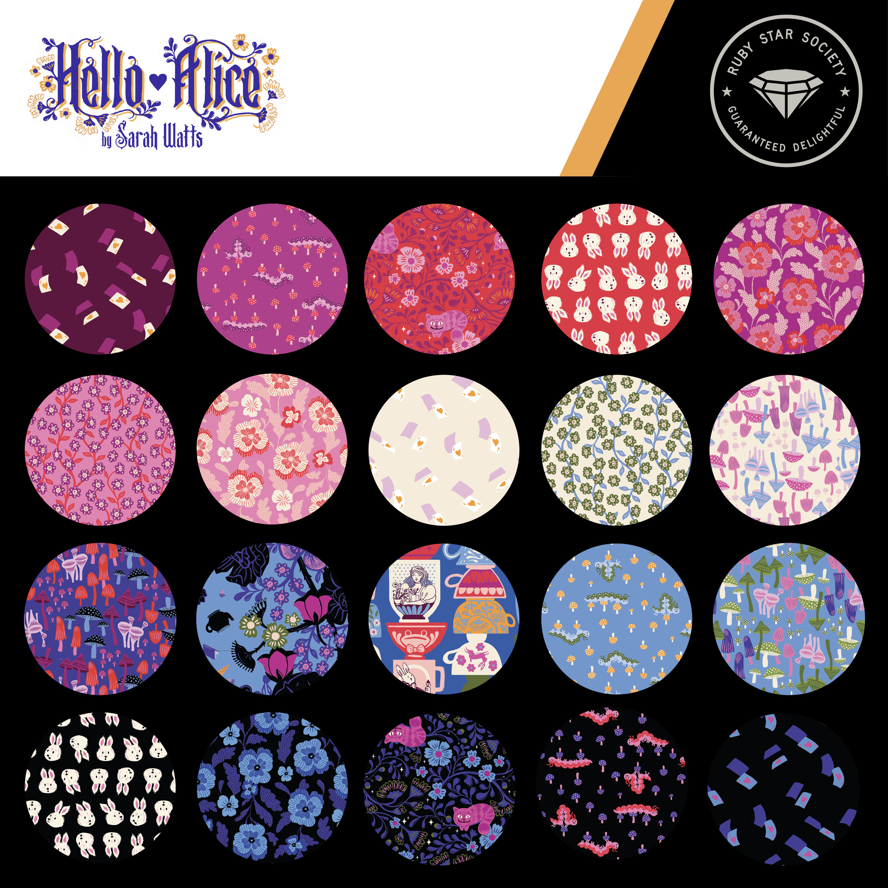 Hello Alice Damask Berry - Quilt Fabric