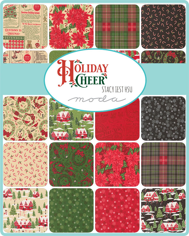 Holiday Cheer Candy Canes Evergreen - Quilt Fabric