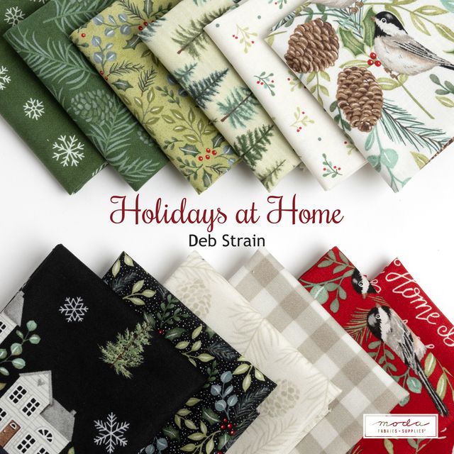 Holidays At Home Berry Red - Quilt Fabric
