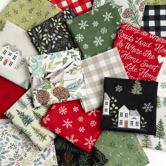 Holidays At Home Berry Red - Quilt Fabric