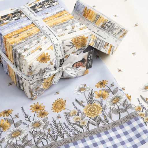 Borders Bees Floral - Milk - Quilt Fabric