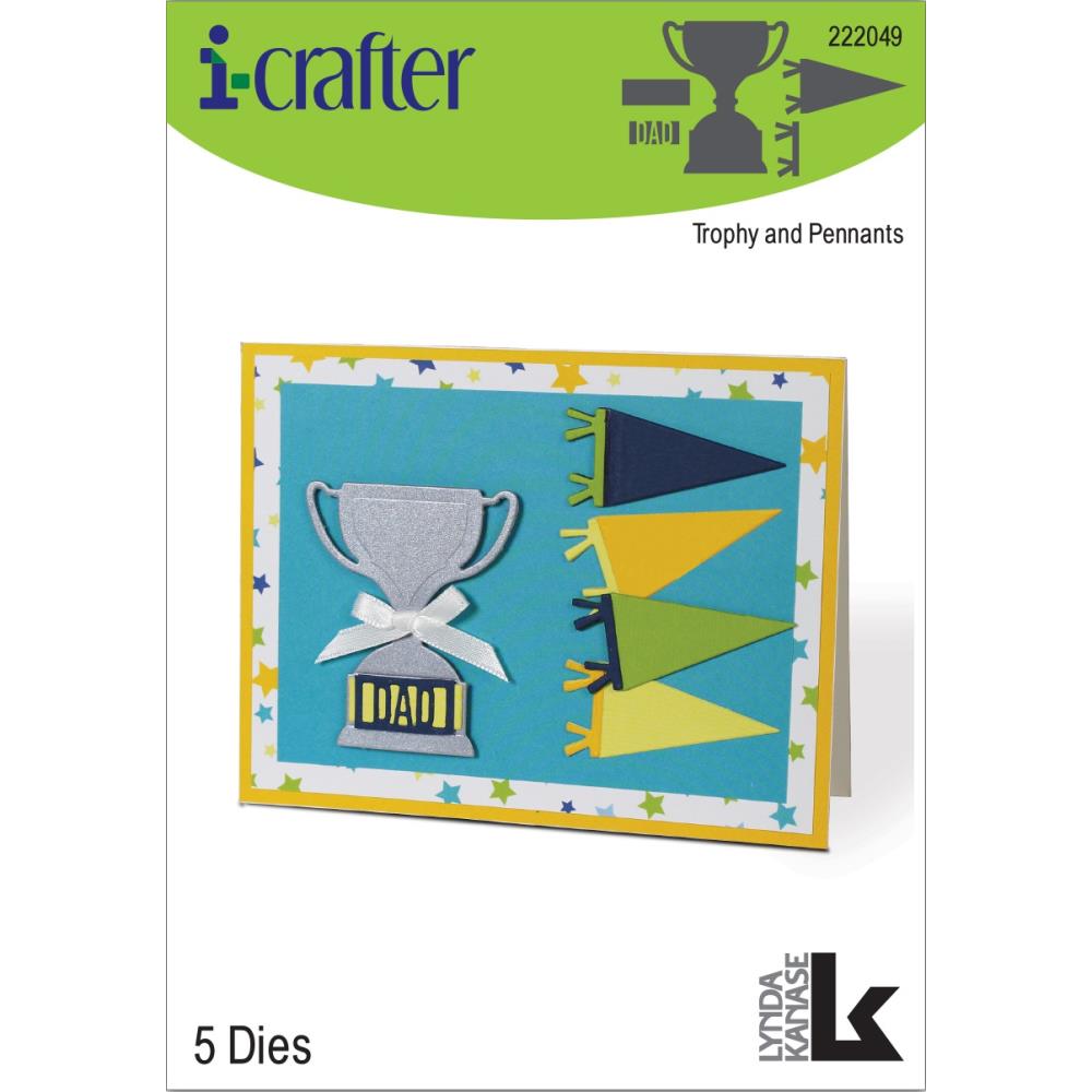 Trophy and Pennants - Craft Die, zoomed in. Select this picture to zoom back out.