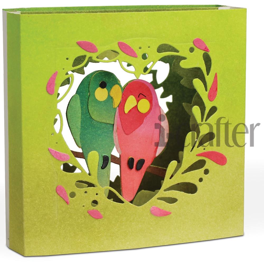Love Birds Tunnel Card - Valentines Craft Die
