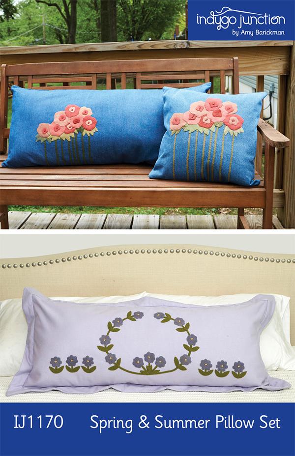 Spring/Summer Pillow Set - Quilt Pattern, zoomed in. Select this picture to zoom back out.
