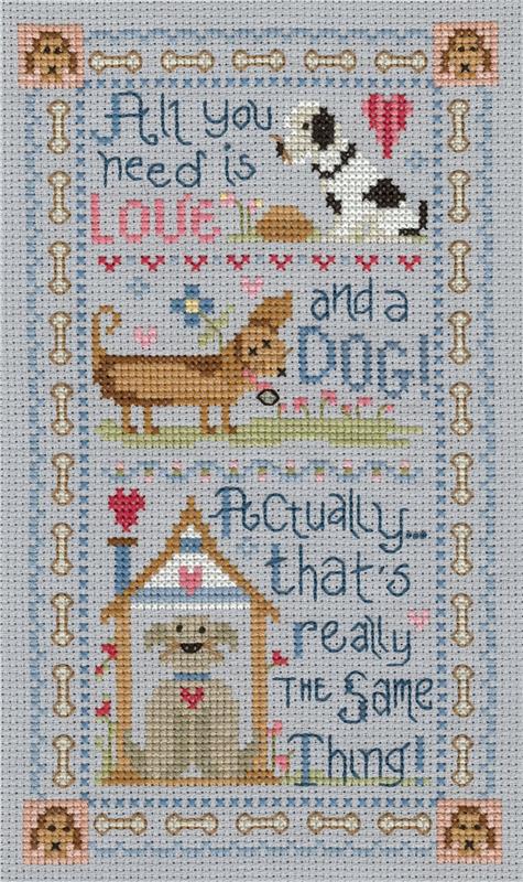 Love & A Dog - Cross Stitch Pattern