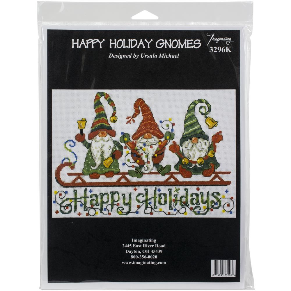 Happy Holiday Gnomes (14 Count) - Cross Stitch Kit
