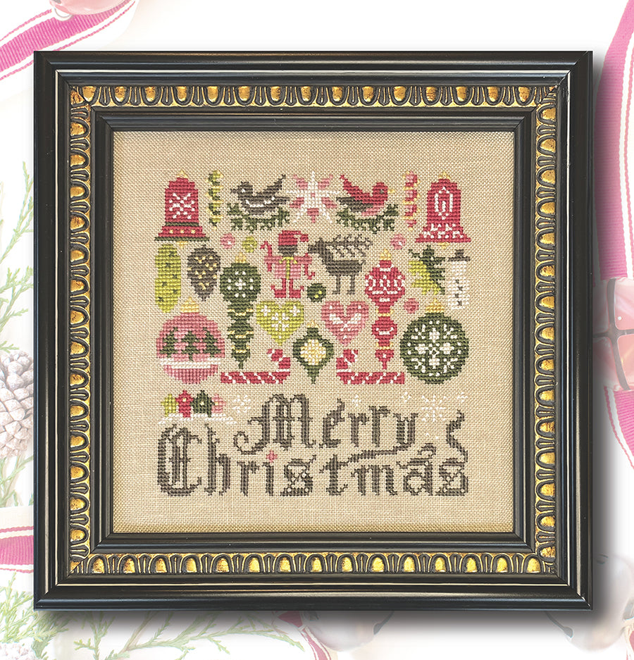Arranging Ornaments - Christmas Cross Stitch Pattern
