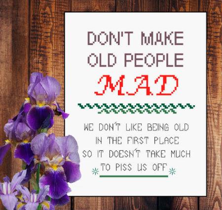 Old People - Cross Stitch Pattern