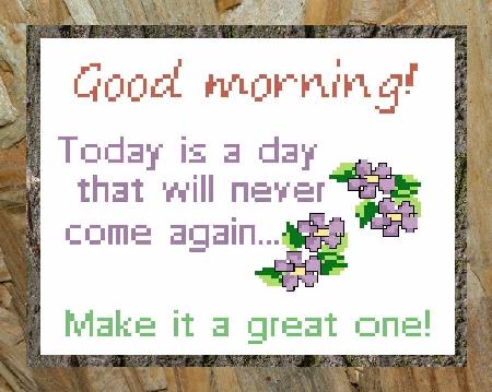 A Great Day - Cross Stitch Pattern