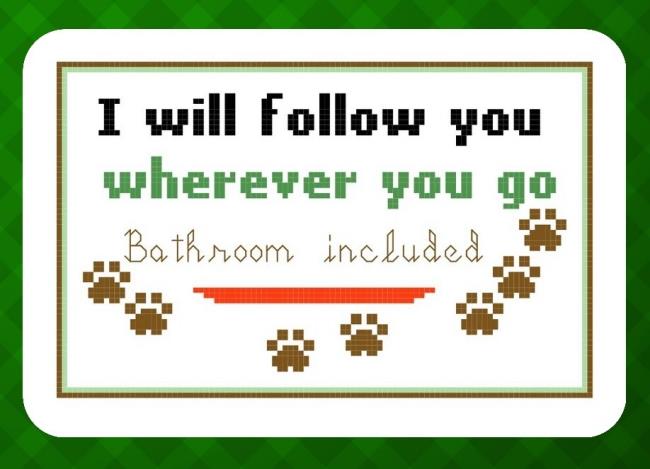 I Will Follow You - Cross Stitch Pattern