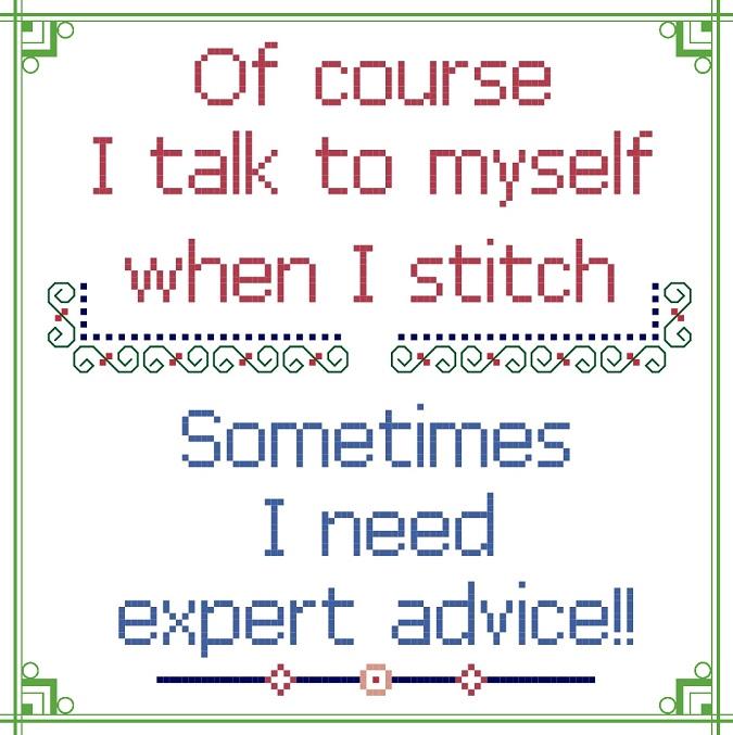 Talk to Myself - Cross Stitch Pattern