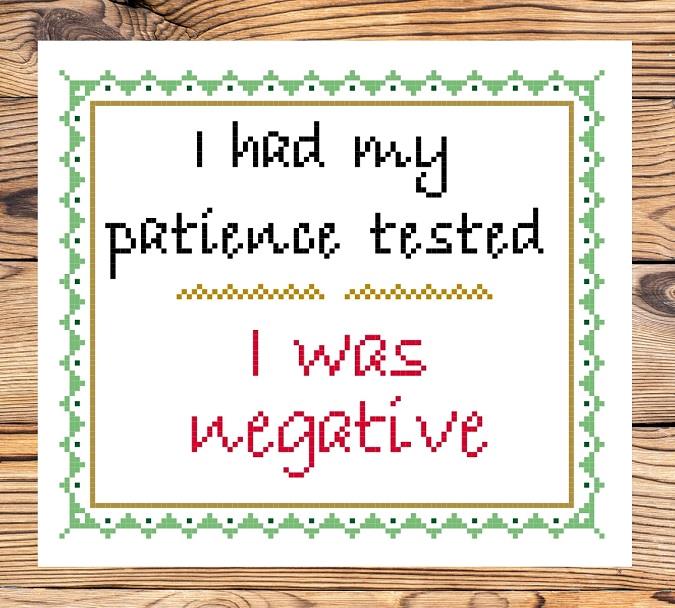 Patience Tested - Cross Stitch Pattern