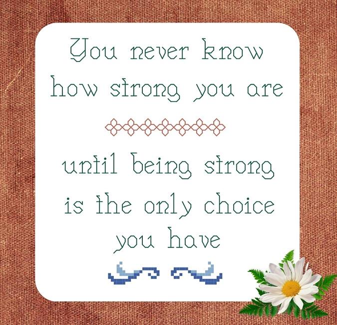 Being Strong - Cross Stitch Pattern