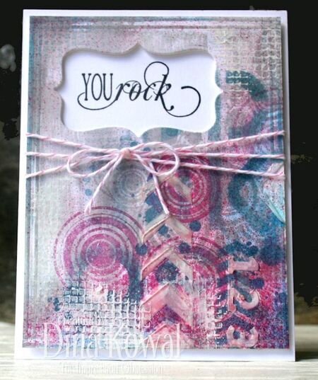 You Rock - Wood Mounted Rubber Stamp, different perspective #1, zoomed in. Select this picture to zoom back out.