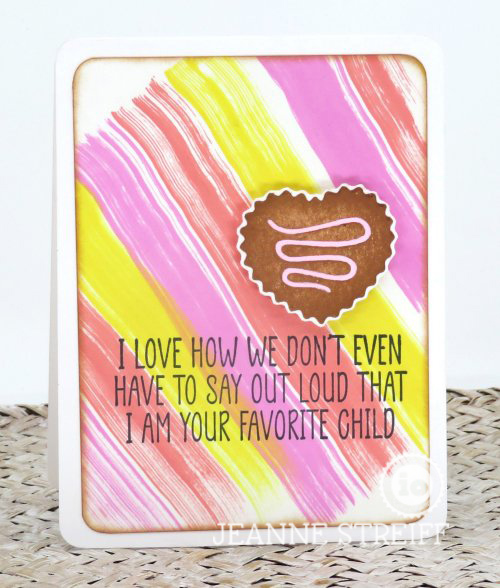 Heart Chocolate Swirl - Cling Stamp