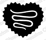 Heart Chocolate Swirl - Cling Stamp