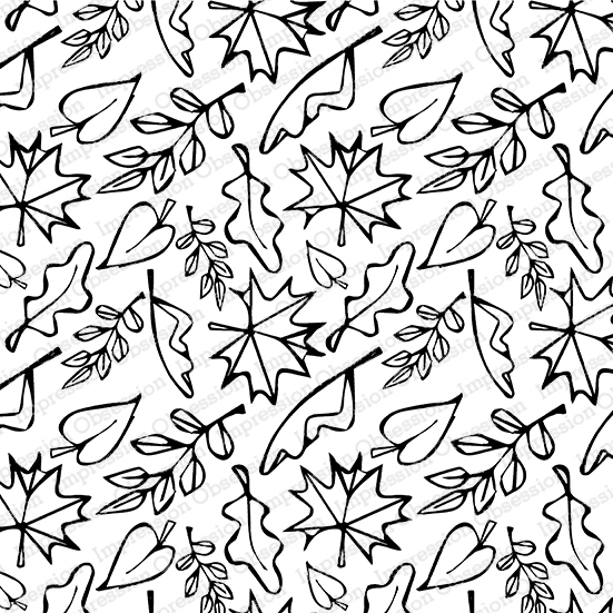 Sketchy Leaves - Cling Stamp