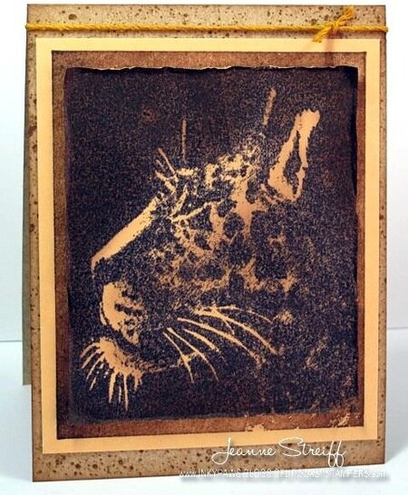 Leopard - Wood Mounted Rubber Stamp