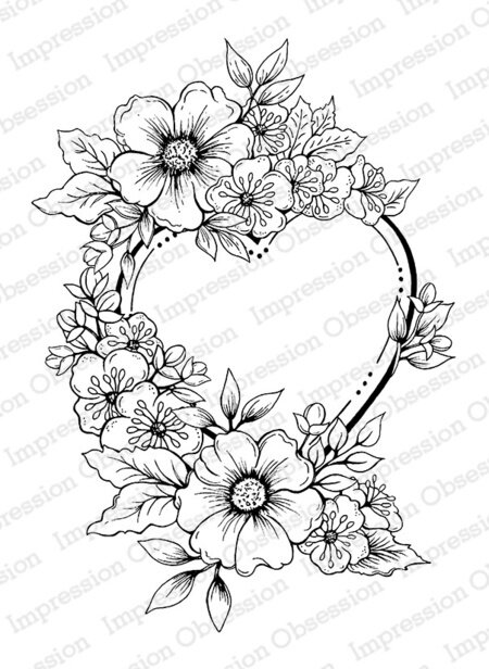 Spring Floral Heart - Cling Stamp