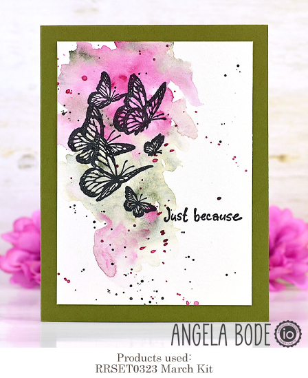 March - Red Rubber Stamp Set