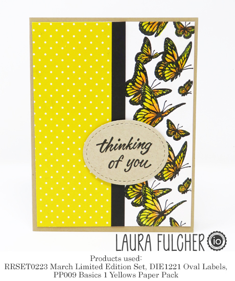 March - Red Rubber Stamp Set