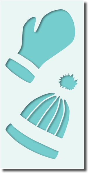 Hat & Mitten - Craft Stencil 