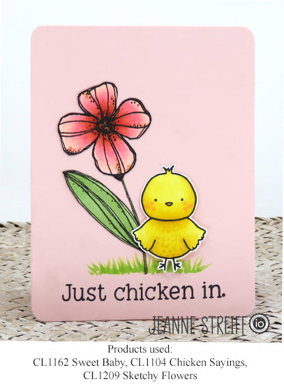Sketchy Flowers - Clear Stamp