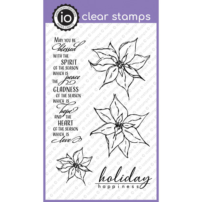 Poinsettia Prayers - Clear Stamp