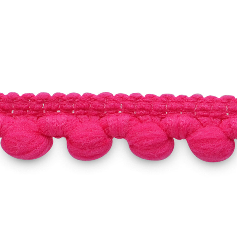 Baby Pom Fringe Trim Fuchsia - 20 yards
