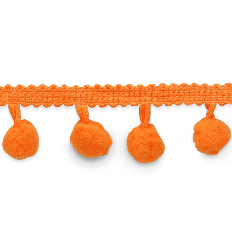Pom Fringe Trim Orange - 20 yards