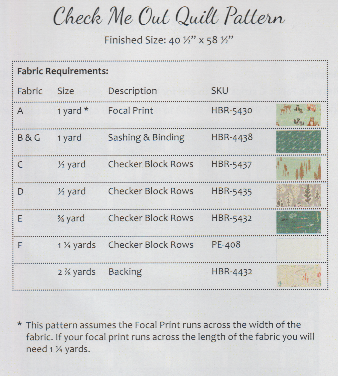 Check Me Out - Quilt Pattern