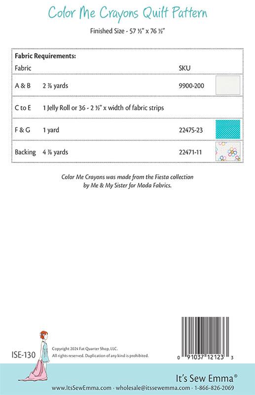 Color Me Crayons - Quilt Pattern