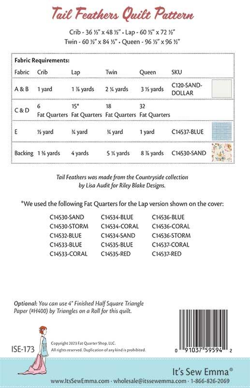 Tail Feathers - Quilt Pattern