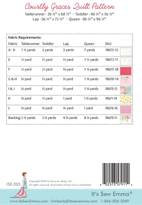 Courtly Graces - Quilt Pattern