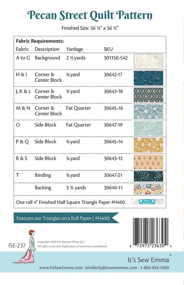 Pecan Street - Quilt Pattern