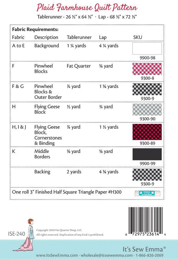 PLaid Farmhouse Quilt - Quilt Pattern