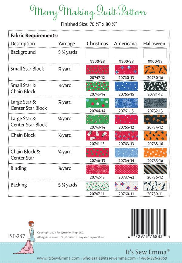 Merry Making - Quilt Pattern