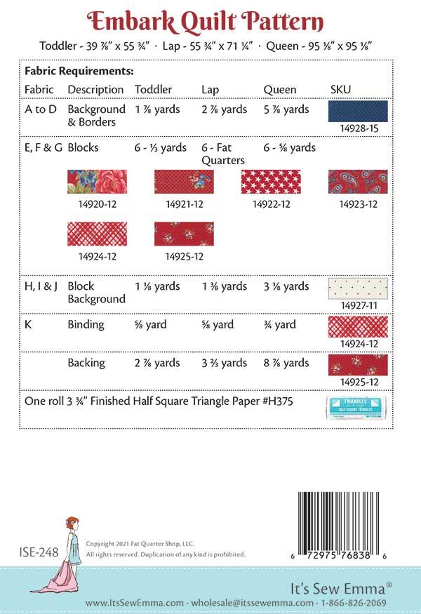 Embark - Quilt Pattern