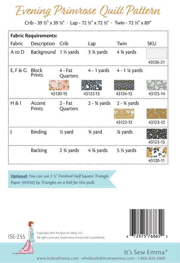 Evening Primrose - Quilt Pattern